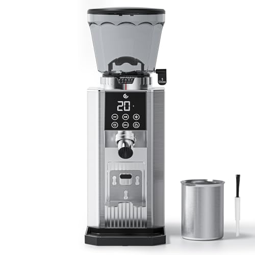 Image of AMZCHEF Conical Burr Coffee Grinder, 48 Grind Settings, Anti-Static Burr Mill with Precision Timer & LED Touchscreen, for Espresso, Drip, Pour Over, Cold Brew & French Press 2
