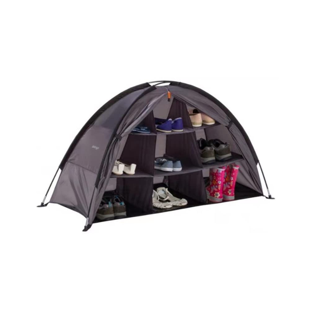 Wasserdichter Aufbewahrungsschrank für den Außenbereich, tragbares Aufbewahrungszelt, faltbar, 9 Regale, Schuhregal, Garten, Rasen, Innenhof, Lagerwerkzeug, Schuppen, Campingausrüstung und Zubehör