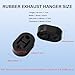 I33T Rubber Exhaust Hangers,Universal Exhaust Hanger with 2 Holes Adjustable Muffler Hangers Automotive Replacement Exhaust Hangers (Black, 4Pack)