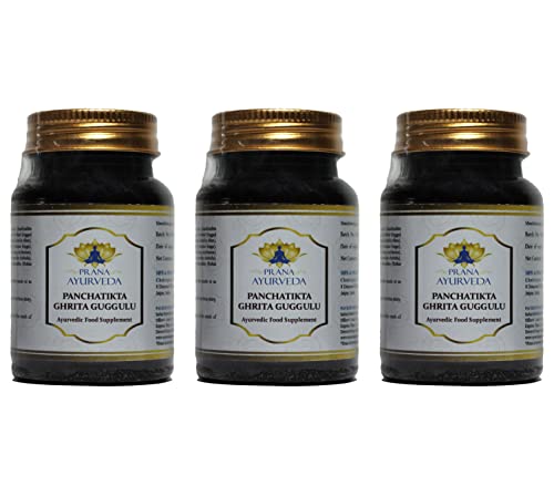 PANCHATIKTA GHRITA GUGGULU - 120 Tablets - Traditional Ayurvedic Formula (Pack of 3)