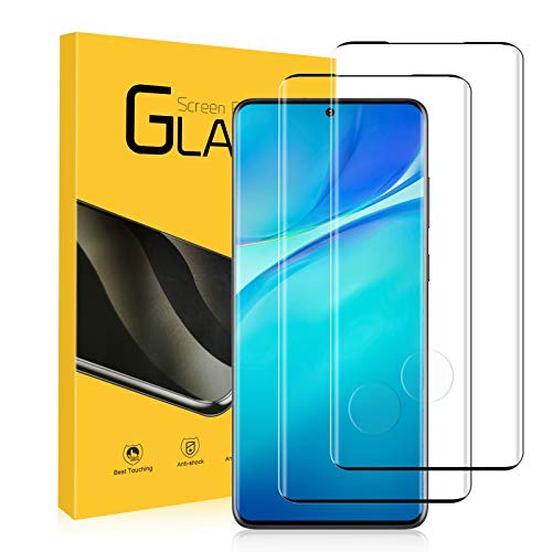 NONZERS Cristal Templado para Samsung Galaxy S20 Plus, [2 Unidades] Bordes curvados 3D Vidrio Templado, [No Burbujas] [Sensible al Tacto] Pantalla Protector de Pantalla para Samsung S20 Plus