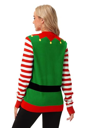 AOBUTE Unisex Ugly Christmas Sweater for Men Women Xmas Holiday Party Funny Print Knit Pullover - Image 8