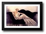 ArtDirect Canape 25x18 Framed Art Print by Icart, Louis