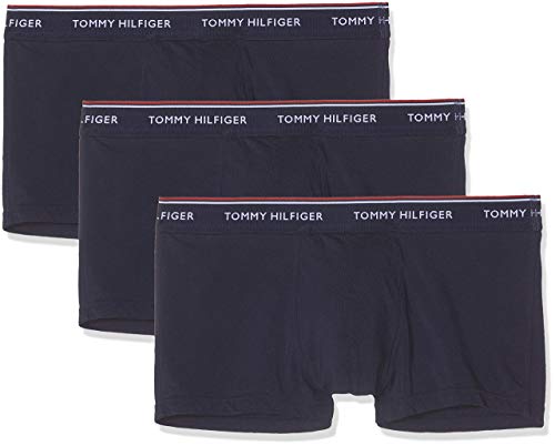 Tommy Hilfiger 3P LR Trunk 1U87903841 Boxer de Tiro Bajo, Azul (Peacoat), L (Pack de 3) …