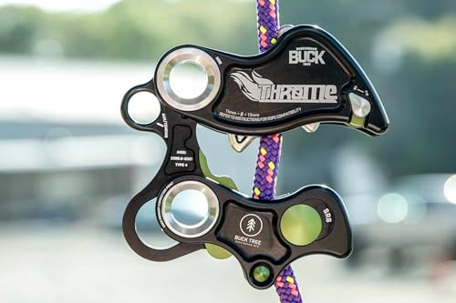 Buckingham Throttle Rope Ascender & Descender, Professional Climbing & Work Positioning Device, Smooth Controlled Operation, Midline Attachable