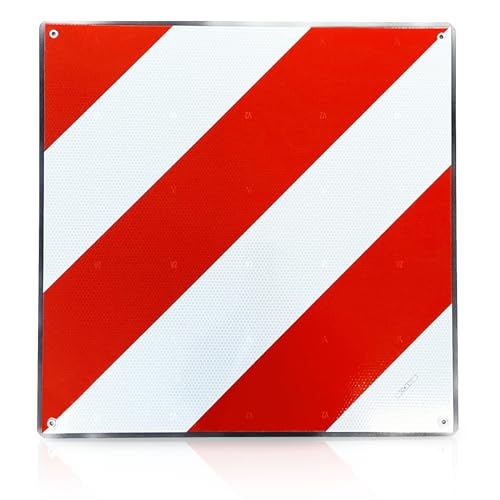 ENERFERO Señal V20 Homologada, Placa V20 Portabicicletas y Carga Saliente, Panel V-20 Plástico ABS, Flexible y con Protección Anti Arañazos.50 X 50 cm HOMOLOGADA