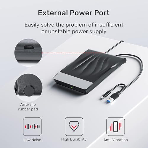 Unidad Externa CD/DVD para Laptop con USB 3.0 y Type-C miniatura 5