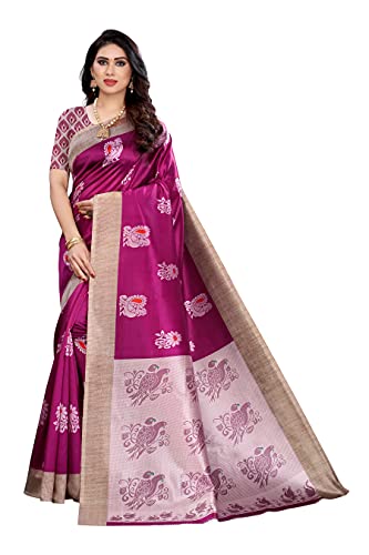 Image of Yashika Women's Sarees Women's Combo Art Silk Printed Saree With Unstitched Blouse Piece |saree for Women | saree combo | New Sari | Saree Pack Of 3