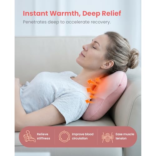 Image of BOB AND BRAD Back Massager with Heat FSA Eligible, EZBack Corded Back Massager for Pain Relief Deep Tissue, Shiatsu Back Massage Pillow, Soothing Muscle Tension Upper & Lower Back Relief