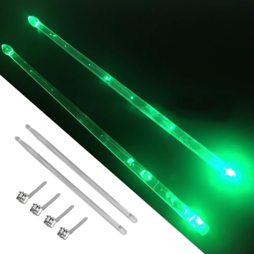 Baquetas luminosas 5A para batería, efecto brillo nocturno miniatura 6