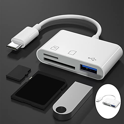 Ronyme Leitor de cartão SD TF tipo C, leitor de cartão de memória da câmera, adaptador SD para USB C