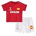 FIFA Oficial de la Copa del Mundo 2022-España-Inicio Conjunto de Camiseta y Pantalones Cortos campestre, Niños, Rojo/Blanco, 6-9 Meses