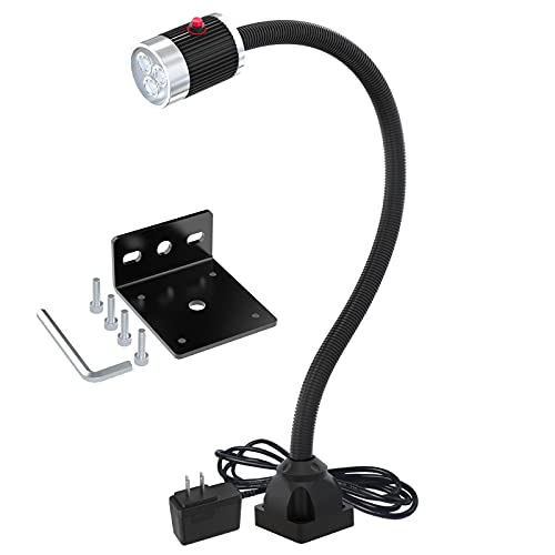 Led Flexible Gooseneck Light 900 Lumen 120 Volt Fixed With Screws Industrial Lighting Work Lamp for Machine Tools and Lathe