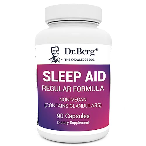 Dr. Berg Sleep Aid Regular Formula &acirc;&euro;&ldquo; Natural Support for Deep Sleeping Cycles - Fatigue and Stress Support Capsule Helps Calm Body and Mind &acirc;&euro;&ldquo; Best Non Habit Forming Supplements