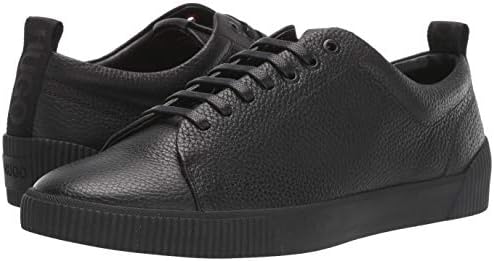 HUGO BOSS Green Boss Men's Leather Sneakers with Rubber Sole Shoe, Black, 10 M US | Image 6