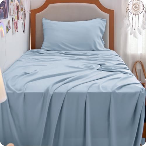 Image of Bedsure PureWoven 100% Rayon Derived from Bamboo, Twin XL Sheets, 3 Pieces