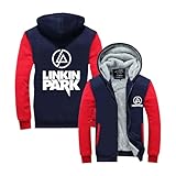 FBWZSAG Sudaderas con Capucha De Estilo Deportivo para Hombre para Li.n .ki .n P.a Rk Chaquetas con Capucha Estampado De Camuflaje Sudadera con Capucha Sudaderas-Red||L