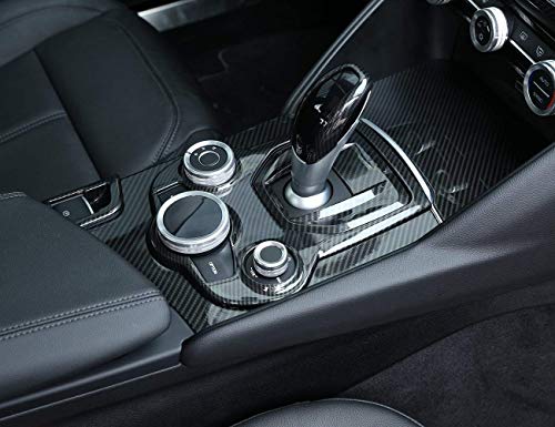 Per Giulia Stelvio 2016-2018 Fibra di Carbonio Stile ABS Cromato Console Centrale Decorazione Telaio Trim Copertura