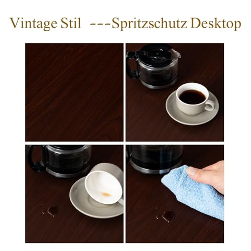 FurnitureR Moderner Warteraumtisch 120x70x75cm | Elegant mit Holzoptik & Metallgestell | Empfangstisch | Lounge Tisch