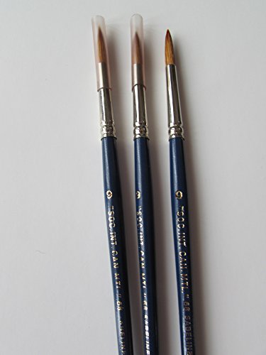 3 pcs Artist Quality Finest Sable Imitation Hair 