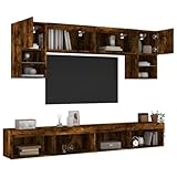 Photo Gallery auuijkjf articoli per la casa, 6 unità di parete della tv con il legno di quercia affumicata del led, mobili del vestito Photo Gallery auuijkjf articoli per la casa, 6 unità di parete della tv con il legno di quercia affumicata del led, mobili del vestito