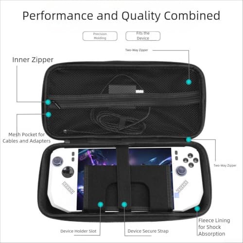 Funda para consola de mano robusta organizador de accesorios de viaje 32 x 17 x 9 cm 8