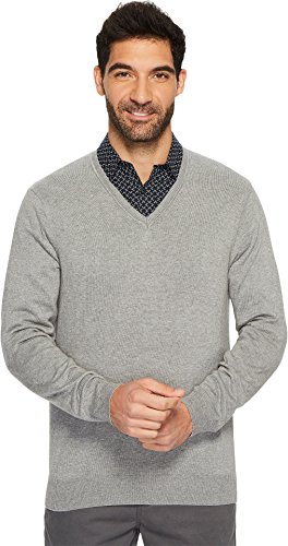 Sweater Homme Perry Ellis Col en V Uni en Maille Classique