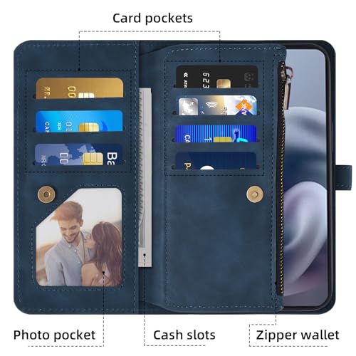 Moto G86 Power 5G coque Asuwish housse bleu etui protection - 3