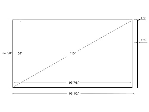 Silver Ticket Products S7-169110-G Series 6 Piece Thin Bezel Home Theater Fixed Frame 4K/8K Ultra Hd, Hdtv, Hdr & Active 3D Projection Screen thumb #2