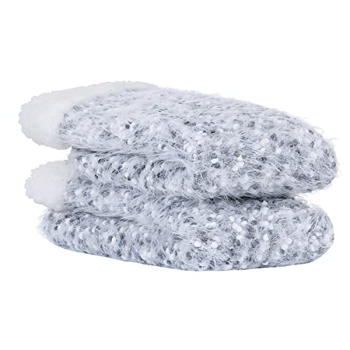 Image of Chassic Sherpa Lined Slipper Socks for Women, Non-Slip Cozy Winter House Socks, Soft Fuzzy Socks, Gifts for Women & Ladies Stocking Stuffers