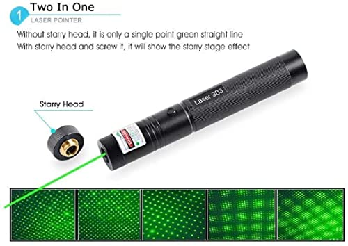 Image of WBD Aluminium 500Mw Rechargeable Green Laser Pointer Party Pen Disco Light 5 Mile + Battery