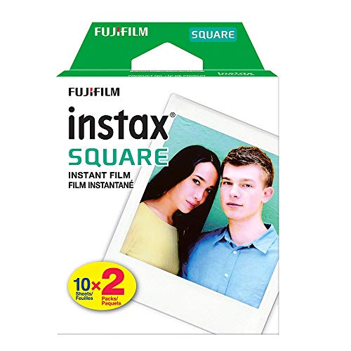 Image of Fujifilm instax Square Instant Film + Hanging Photo Frames for Square Film Assorted Colors - Deluxe Accessory Bundle (20 Exposures)