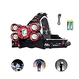 ✔ Súper brillante: con 1 Cree LED T6 CREE XPE LED y 4, 8000 lúmenes máximo, las luces principales Brillante T6 LED Luz blanca que brilla. Es ideal para que muchos satisfagan sus necesidades para las actividades al aire libre que tienen el efecto de la luz Luciendo bien, como senderismo, caza, camping Etc.
