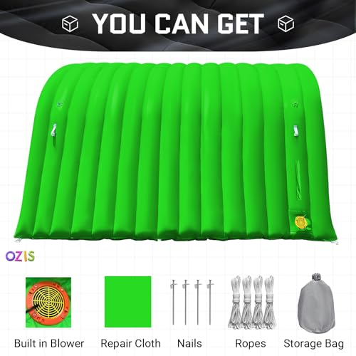 Image of OZIS 16Ft Inflatable Tunnel Entrance Sports with Installed Blower Inflatable Football Tunnel Tent Entryway for Business Advertising Event Exhibition Promotion(Green,16x10x10Ft)