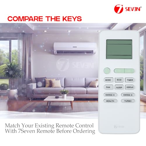 Image of 7SEVEN Compatible Lloyd Ac Remote Original GYKQ-52 Model 145 with ECO Hotkey Suitable for Split and Window Air Conditioner Recommend to Match Exisiting Remote Control Key by Key