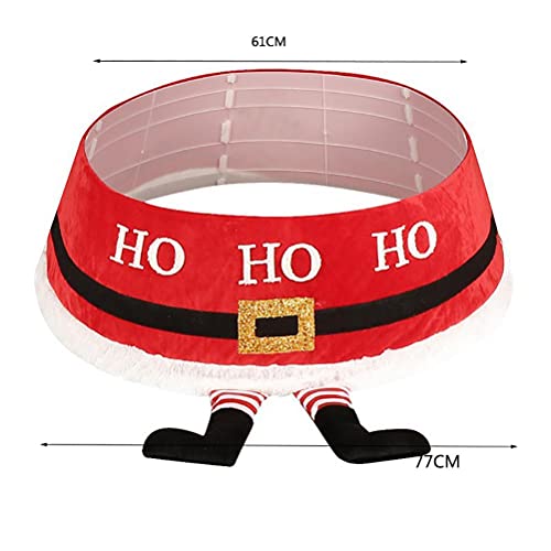 Anéis de árvore de Natal de 61 Cm X 77 Cm, Flanela Pesada Design de Padrão de Papai Noel Fácil Monta