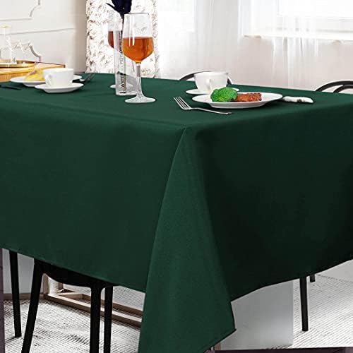 PiccoCasa Tablecloth Rectangle Wrinkle and Water Resistant, Table Cloth Wipe Clean for Kitchen Dining Wedding Party Dinner - Polyester Outdoor Table Cover Green 60"x104"/ 152x164cm