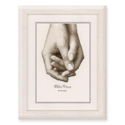 VERVACO Punto Croce Contato Mano Decorativi Set Fai da Te Creativo Adulti Ricamo Casa Decor Arte da Parete Kit per Hobby Cross Stitch Aida, Cotone, Multicolor, ca. 17 x 25 cm