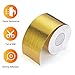 Xinhan (Gold,Silver,Black) Aluminum Foil Heat Shielding Tape High Temperature Heat Reflective Adhesive Backed Tape Compatible With Car Intake Pipe Engine Bay Hoses Wires Etc (Gold, 2in x 15ft)