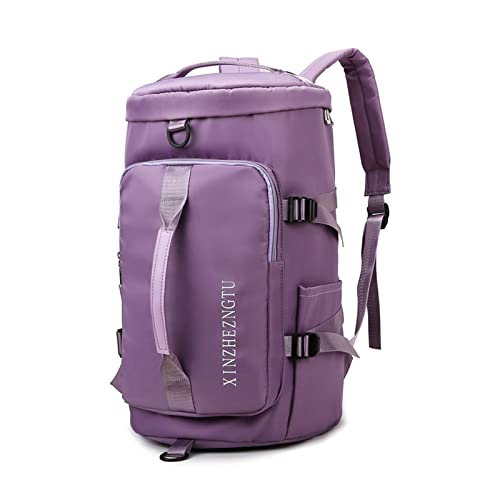 Ergocar Impermeable Ligero Mochilas de Senderismo, Mochila Hombre Deporte, Mujer Bolsas Gimnasio de Viaje, con Bolsa de Zapatos, Bolsa de Gym Fin de Semana, Púrpura Cover