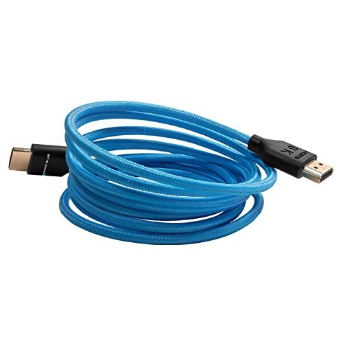 Image of KONDOR BLUE | 7' Full HDMI 2.0 Straight Braided Cable | Type A Male to Male, 4K 60Hz 18Gbps, HDR, 3D, Reinforced | for On-Camera Monitors & Recorders | Blue