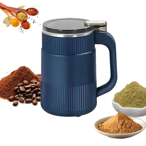 Huitban Electric Coffee Grinders，150-300w Blue Spice Grinder, One-Button Operation to