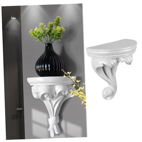 Étagère Murale en Résine Blanche Support de Rangement Compact - 6