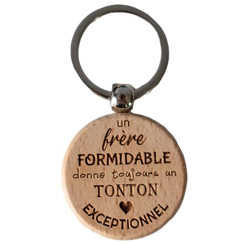Ernestine - Porte-clés tonton exceptionnel - cadeau fête pour tonton baptême - annonce grossesse et naissance - porte clefs personnalisé oncle - cadeau...