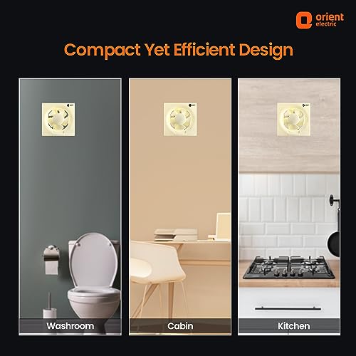 Image of Orient Electric Ventilator DX 200mm Exhaust Fan for Kitchen & Bathroom | High Speed Ventilation Fan | Copper Motor, Aerodynamic Blades, Louver Shutters | 2 years Warranty by Orient | Ivory