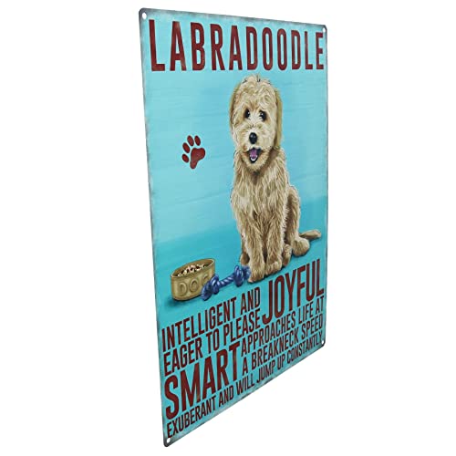 Plaque murale labradoodle en métal durable pour maison - 4