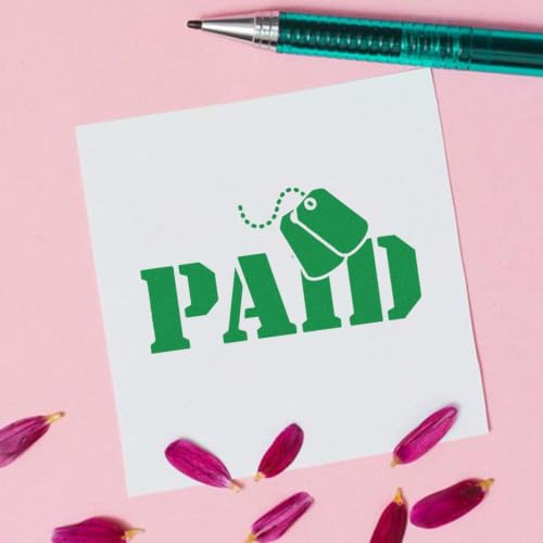 Veteran Paid Pre-Inked Stamp for Hr Payroll, Compact Pre-Inked Workplace Desk Tool Benefits Processing, Clear Impression