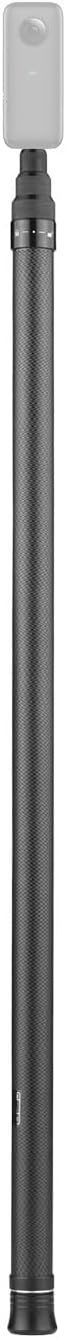 Andoer Selfie Stick Invisible for Insta 360 X4/X3/X2/XONE/GO2/3 Action Cameras - 118''/3m Long, 3-Section Telescoping, Carbon Fiber, Portable Selfie Stand with 1/4'' Screw