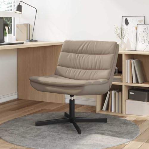 Chaise pivotante cappuccino polyuréthane 63x75x76cm fauteuil de bureau 360