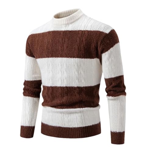 Men's Winter Knitted Pullover Sweater Long Sleeve Mock Neck Knit Top